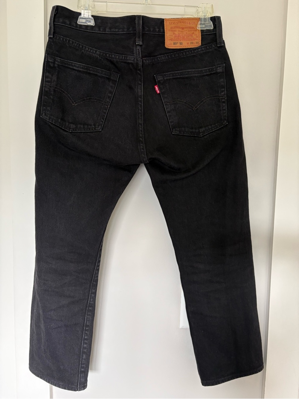 Levi's 501 ‘93 Black Straight-Leg Men's Jeans 28x24 - Picture 2 of 5